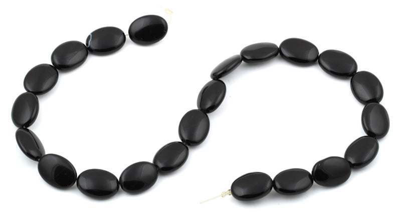 13x18MM Black Agate Oval Gemstone Beads