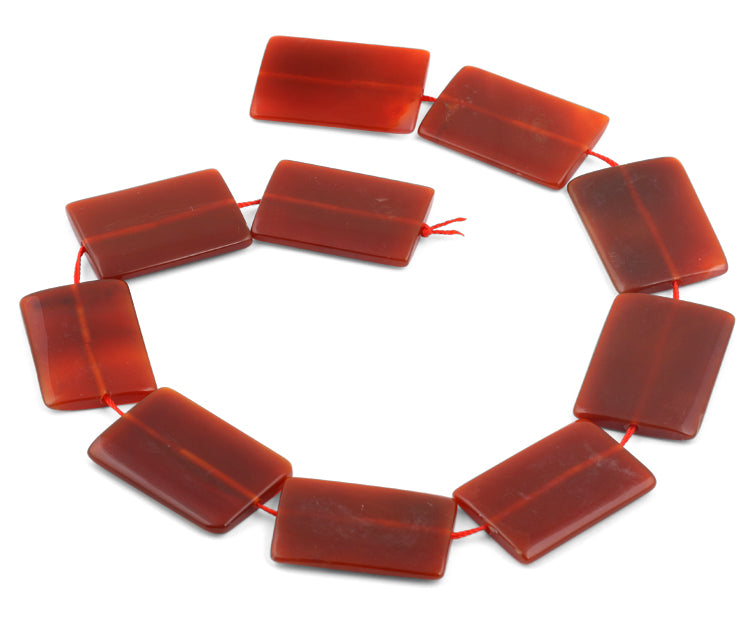 13x18mm Red Rectangular Crystal Beads