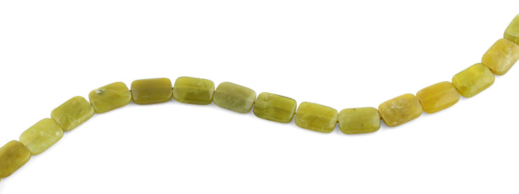 13x18MM Olive Jade Rectangle Gemstone Beads