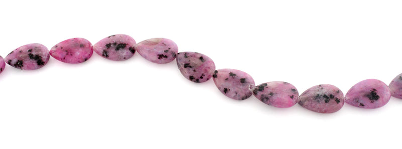 13x18mm Pear Purple Quartz Gem Stone Beads