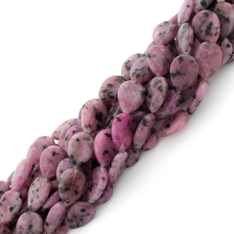 13x18mm Pear Purple Quartz Gem Stone Beads