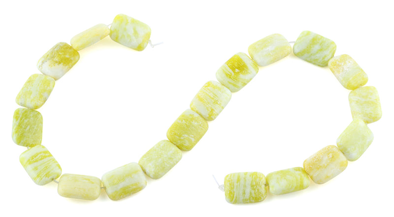 15x20MM Lemon Puffy Rectangular Gemstone Beads