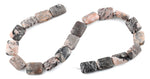 15x20MM Pink Zebra Jasper Rectangular Gemstone Beads