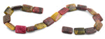 15x20mm Red Turtle Jasper Rectangular Beads