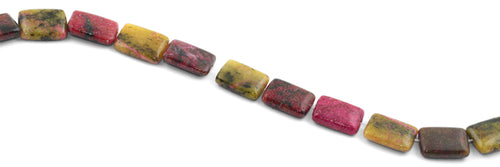 15x20mm Red Turtle Jasper Rectangular Beads