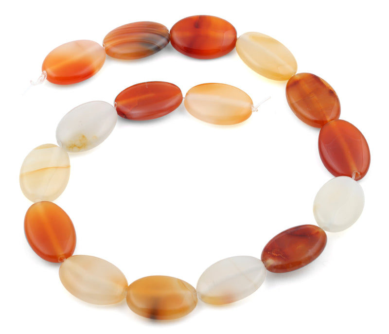 18x25MM Natural Carnelian Oval Gemstone Beads