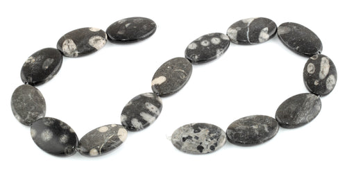 18x28MM Bull Eye Jasper Oval Gemstone Beads