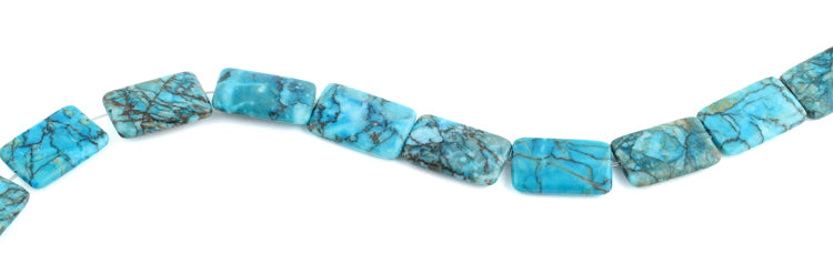 20x30mm Turquoise Jasper Stone Rectangle Beads