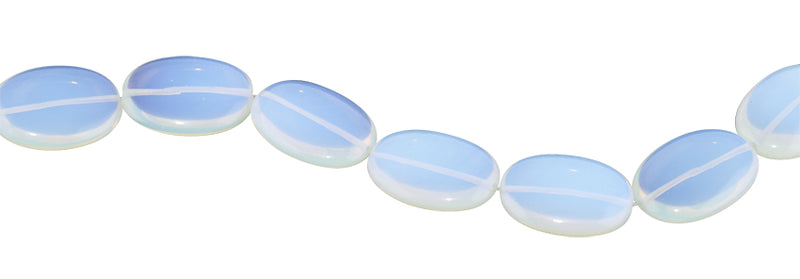 22x30MM Milky White Opalite Oval Gemstone Beads