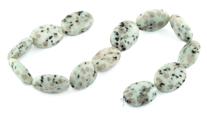 22x30MM Sesame Jasper Stone Puffy Oval Gemstone Beads