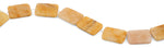 22x30mm Yellow Jade Rectangular Beads