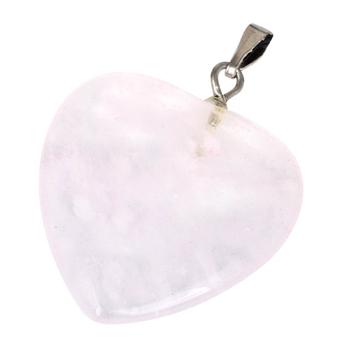 25mm Clear Stone Heart Pendant