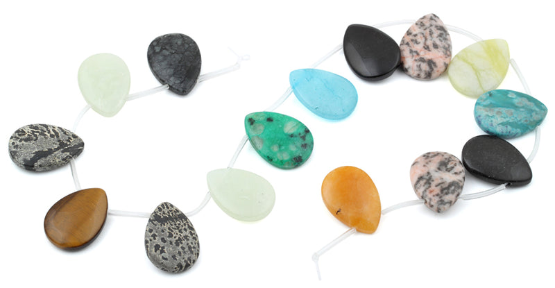 25x18MM Multi-stone Drop Gemstone Beads