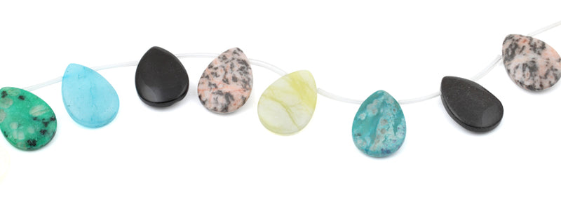 25x18MM Multi-stone Drop Gemstone Beads
