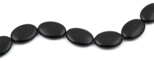 25x35MM Black Agate Oval Gemstone Beads