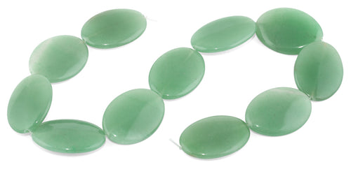 25x35MM Green Aventurine Oval Gemstone Beads