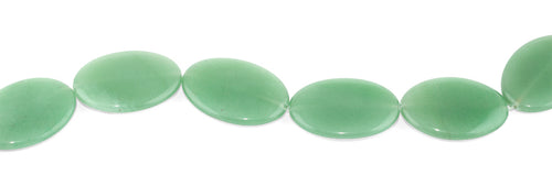 25x35MM Green Aventurine Oval Gemstone Beads