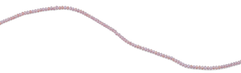 2mm Clear Purple Faceted Rondelle Crystal Beads