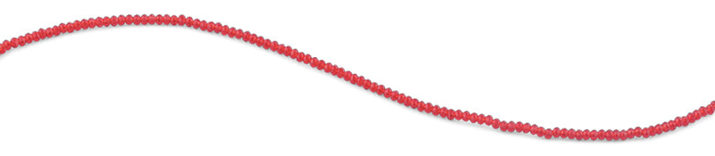 2mm Crimson Faceted Rondelle Crystal Beads