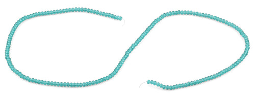 2mm Emerald Faceted Rondelle Crystal Beads