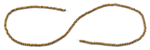 2mm Gold Faceted Rondelle Crystal Beads