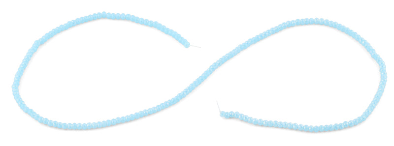2mm Light Blue Faceted Rondelle Crystal Beads