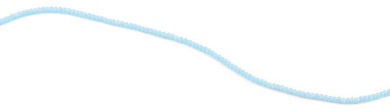 2mm Light Blue Faceted Rondelle Crystal Beads