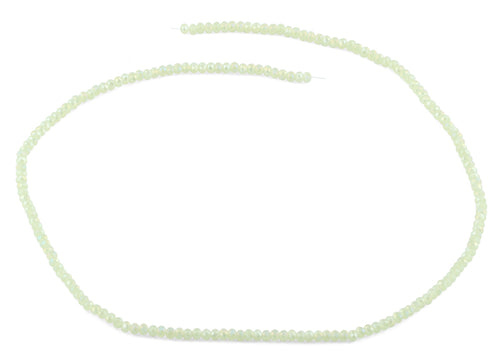 2mm Light Green Faceted Rondelle Crystal Beads