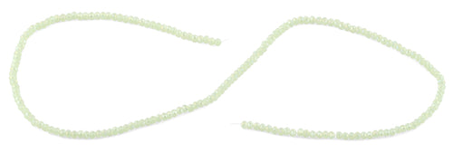 2mm Light Green Faceted Rondelle Crystal Beads