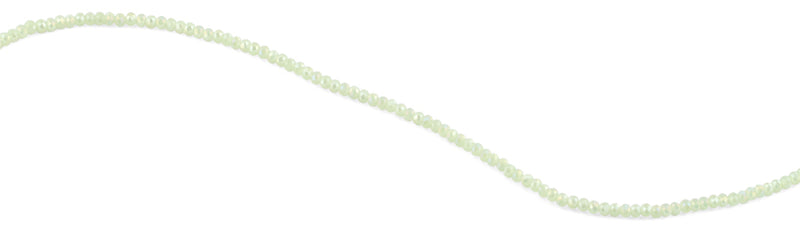 2mm Light Green Faceted Rondelle Crystal Beads