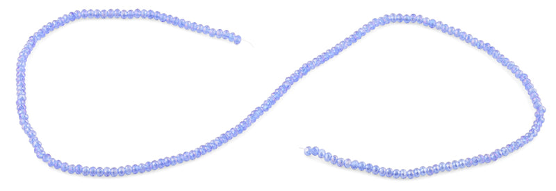 2mm Light Purple Faceted Rondelle Crystal Beads
