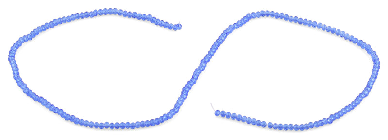2mm Navy Blue Faceted Rondelle Crystal Beads