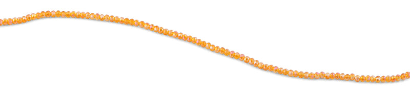 2mm Orange Faceted Rondelle Crystal Beads