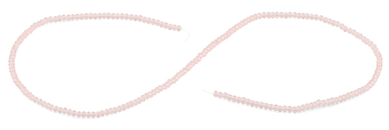 2mm Pink Faceted Rondelle Crystal Beads