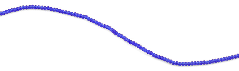 2mm Dark Blue Faceted Rondelle Crystal Beads