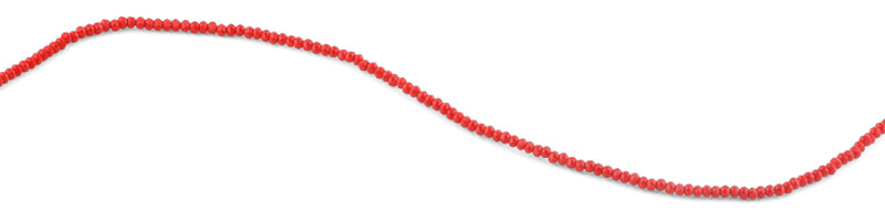 2mm Red Faceted Rondelle Crystal Beads