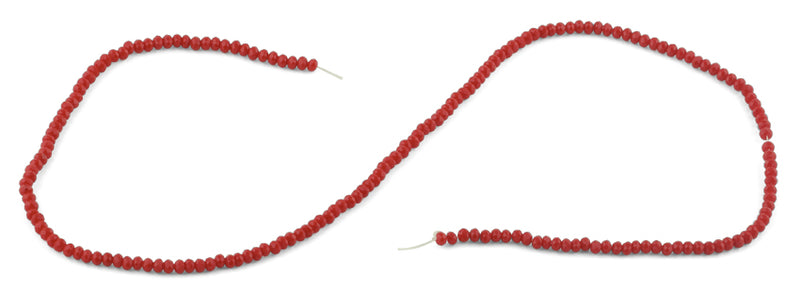 2mm Scarlet Faceted Rondelle Crystal Beads