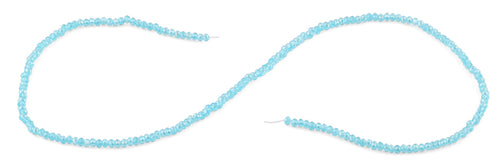 2mm Teal Faceted Rondelle Crystal Beads