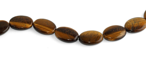30x22MM Tiger Eye Puffy Oval Gemstone Beads
