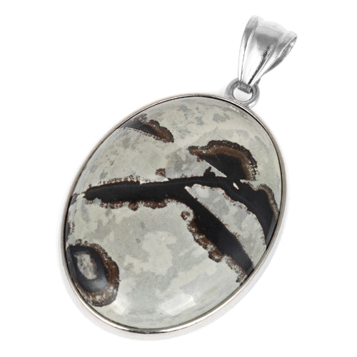 30X40MM Oval Hand-polished Artistic Jasper Gemstone Pendant