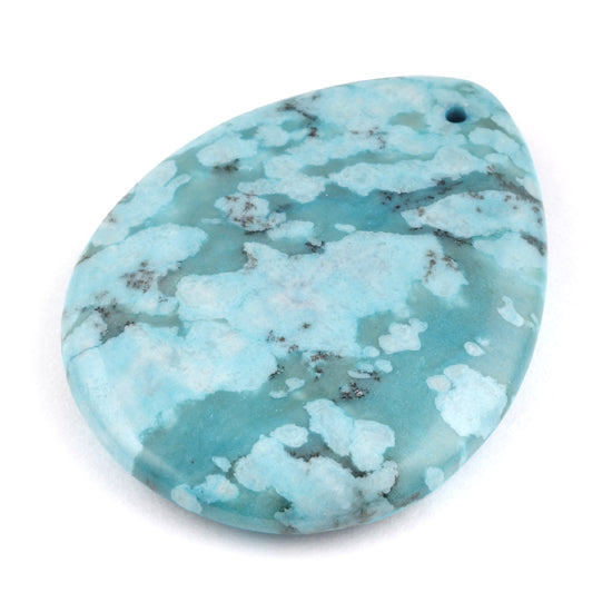 35X45MM Plain Pear Turquoise Jasper Gem Stone Pendant
