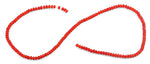 3mm Clear Red Faceted Rondelle Glass Beads