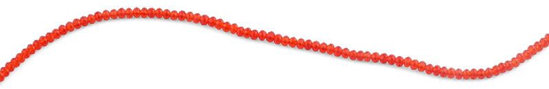 3mm Clear Red Faceted Rondelle Glass Beads