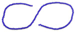 3mm Dark Blue Faceted Rondelle Glass Beads
