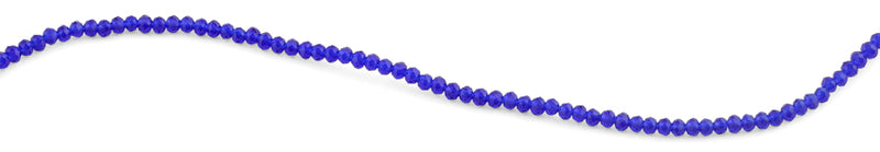 3mm Dark Blue Faceted Rondelle Glass Beads