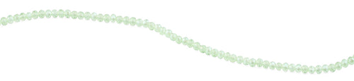 3mm Light Green Faceted Rondelle Glass Beads