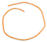 3mm Orange Faceted Rondelle Glass Beads