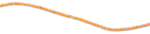 3mm Orange Faceted Rondelle Glass Beads
