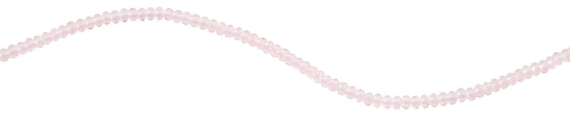 3mm Pink Faceted Rondelle Glass Beads