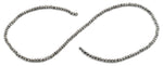 3mm Silver Faceted Rondelle Glass Beads